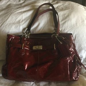 Patent leather Coach purse